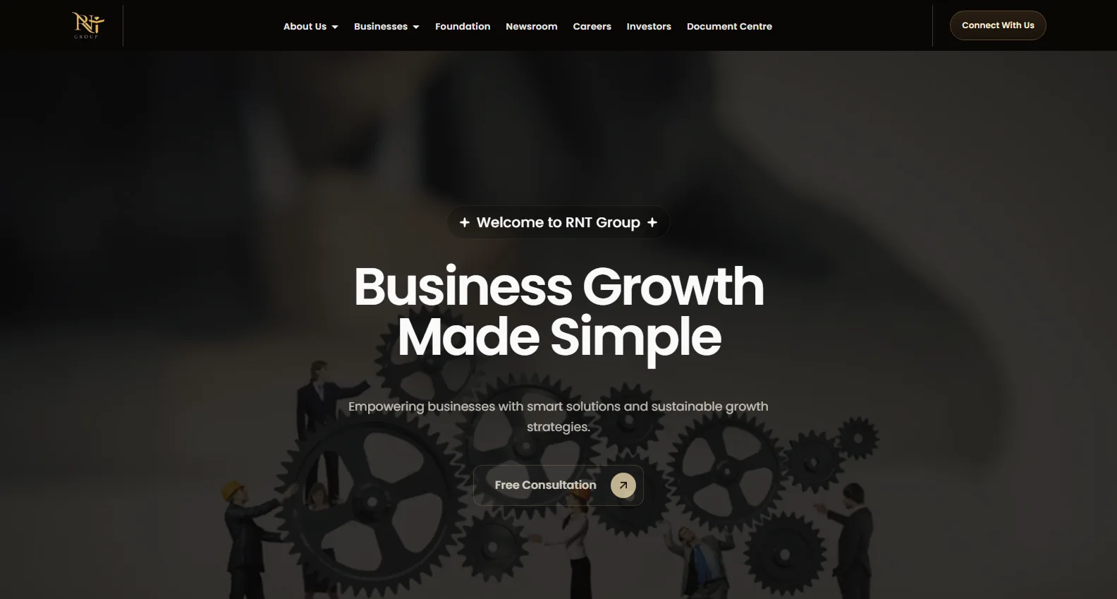 RNT Group Corporate Group Website project by The Webfix
