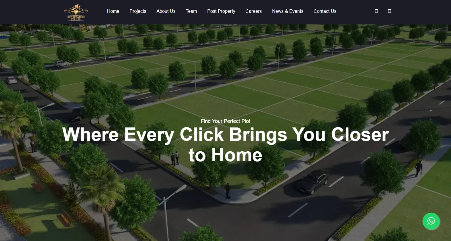 RNT Infratech Real Estate Platform project by The Webfix
